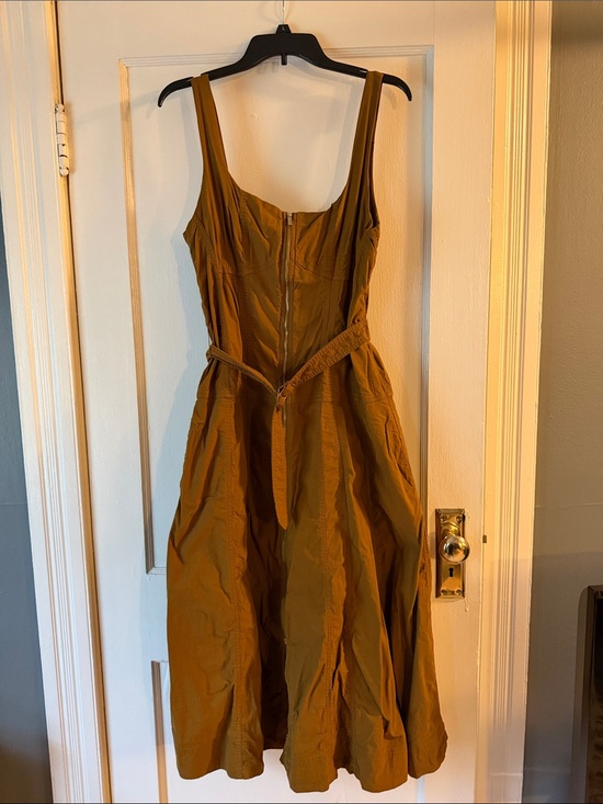 Anthropologie Dresses & Skirts - Anthropologie Midi Dress with Front Zip and Tie Waist
